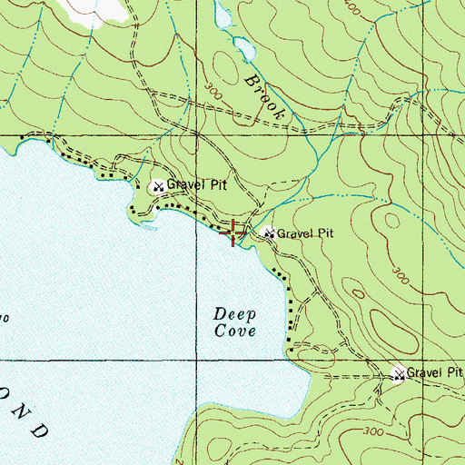 Topographic Map of Roaring Brook, ME