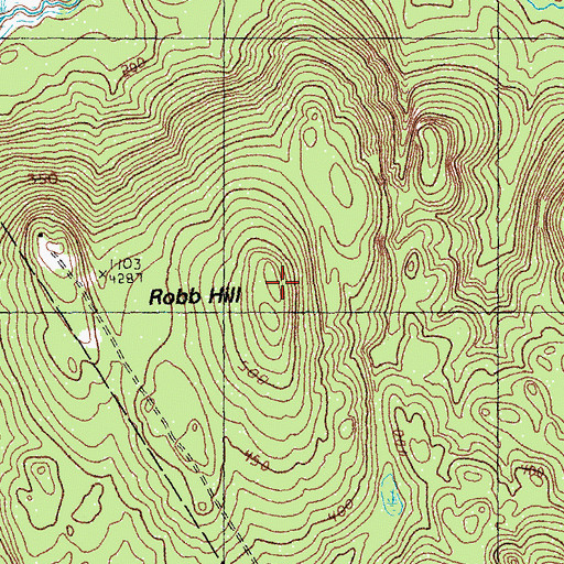Topographic Map of Robb Hill, ME