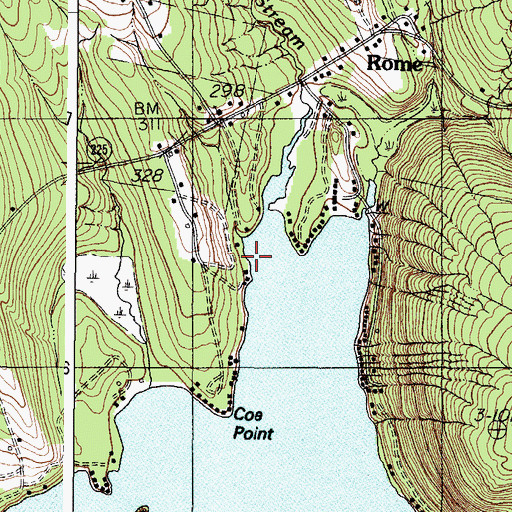 Topographic Map of Robbins Mill Stream, ME