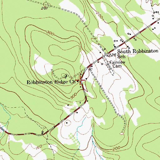 Topographic Map of Robbinston Ridge Church, ME