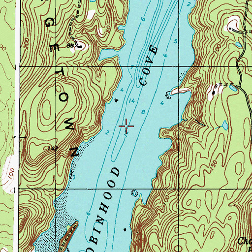 Topographic Map of Robinhood Cove, ME