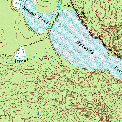Topographic Map of Robinson Brook, ME