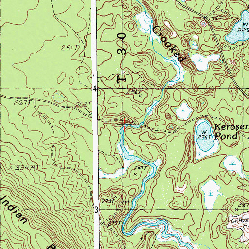 Topographic Map of Robinson Dam, ME