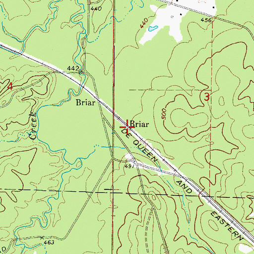 Topographic Map of Briar, AR