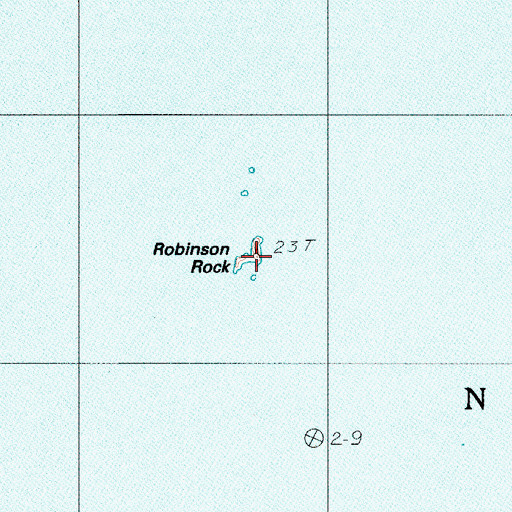 Topographic Map of Robinson Rock, ME