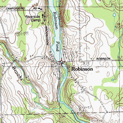 Topographic Map of Robinson, ME