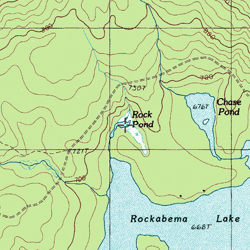 Topographic Map of Rock Pond, ME