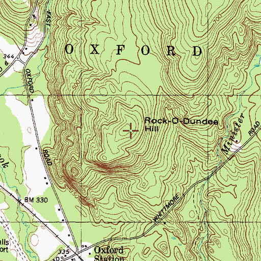 Topographic Map of Rock-O-Dundee Hill, ME