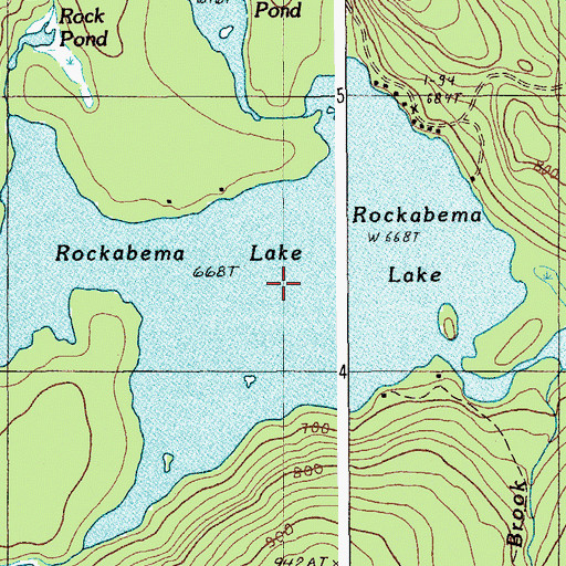 Topographic Map of Rockabema Lake, ME