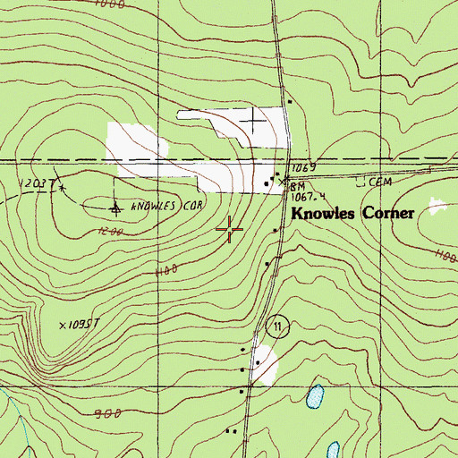 Topographic Map of Rockabema School, ME