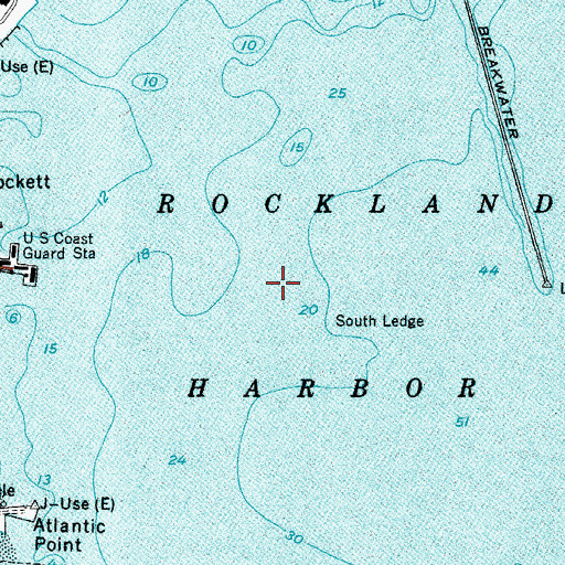 Topographic Map of Rockland Harbor, ME