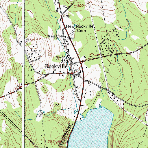 Topographic Map of Rockville, ME