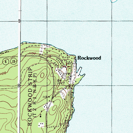 Topographic Map of Rockwood, ME