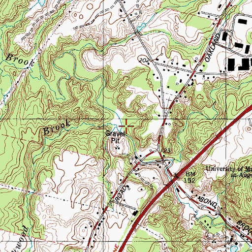 Topographic Map of Rockwood Brook, ME