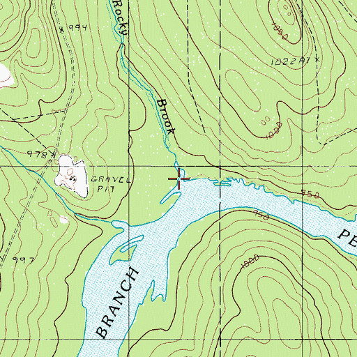 Topographic Map of Rocky Brook, ME