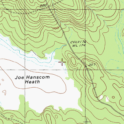 Topographic Map of Rocky Brook, ME