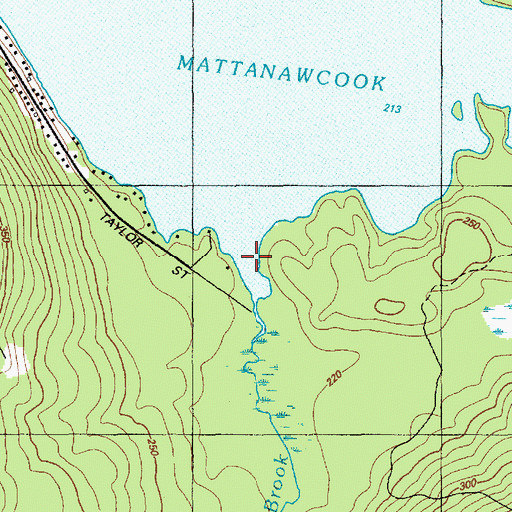 Topographic Map of Rocky Brook, ME