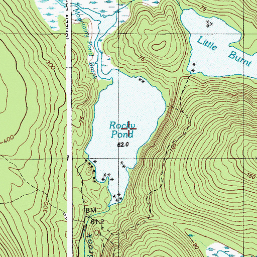 Topographic Map of Rocky Pond, ME