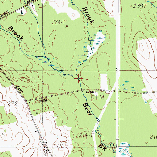 Topographic Map of Rollins Brook, ME
