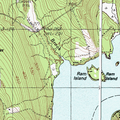 Topographic Map of Rome Trout Brook, ME