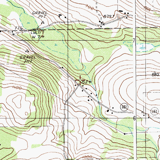 Topographic Map of Roosevelt School, ME