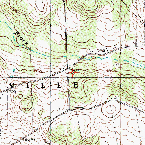 Topographic Map of Roosevelt School, ME