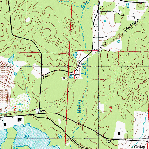 Topographic Map of Brooks, AR