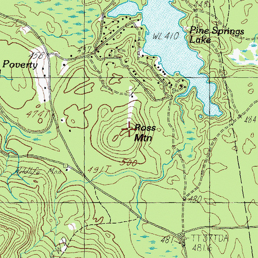 Topographic Map of Ross Mountain, ME