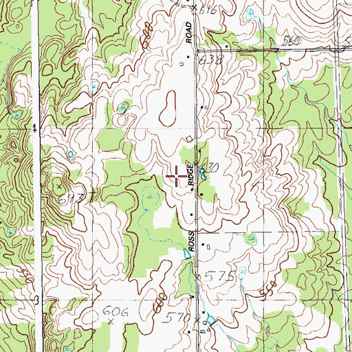 Topographic Map of Ross School, ME