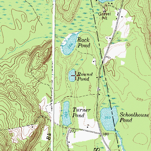 Topographic Map of Round Pond, ME