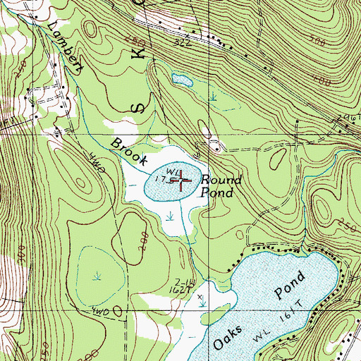 Topographic Map of Round Pond, ME