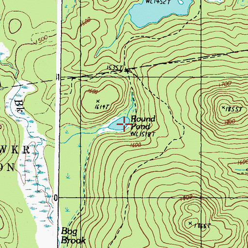 Topographic Map of Round Pond, ME