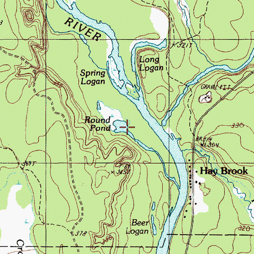 Topographic Map of Round Pond, ME