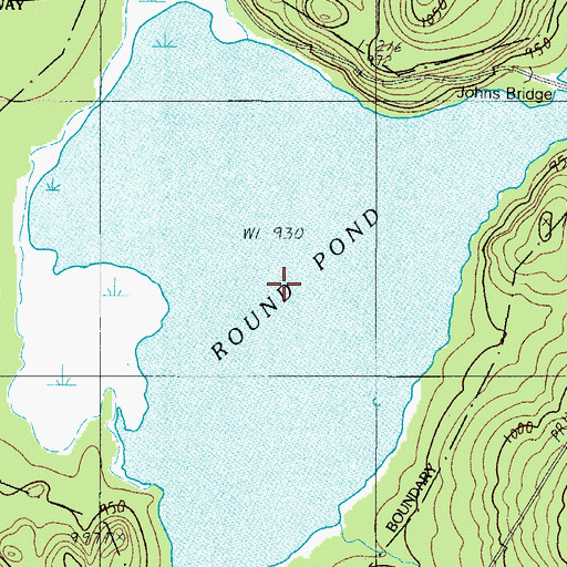 Topographic Map of Round Pond, ME