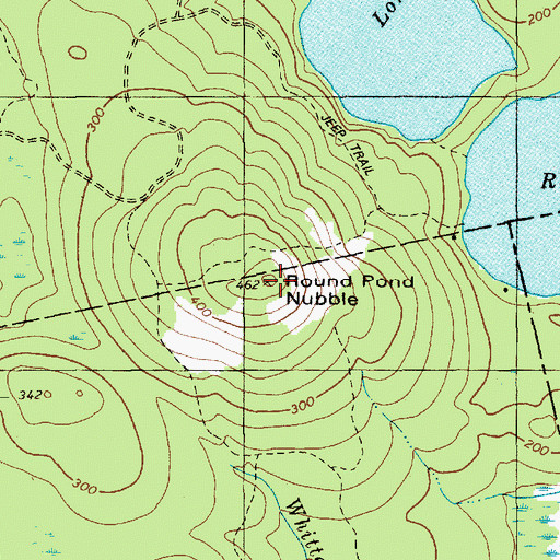 Topographic Map of Round Pond Nubble, ME