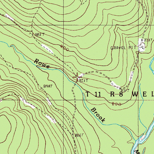 Topographic Map of Round Trail, ME
