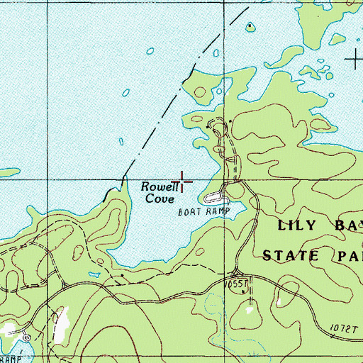 Topographic Map of Rowell Cove, ME