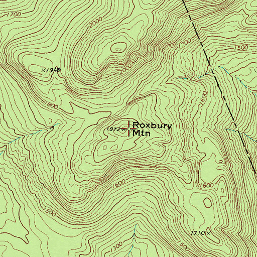 Topographic Map of Roxbury Mountain, ME