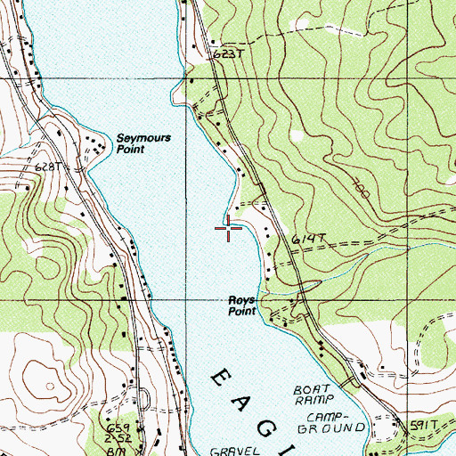 Topographic Map of Roys Point, ME