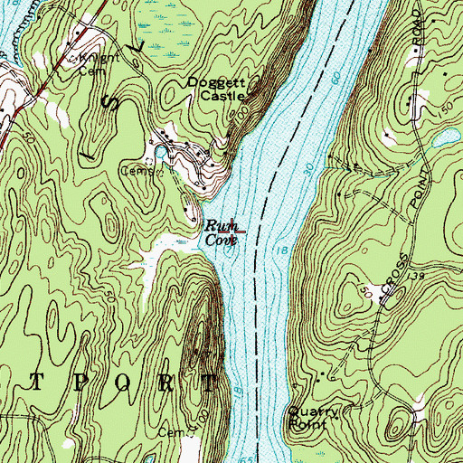 Topographic Map of Rum Cove, ME