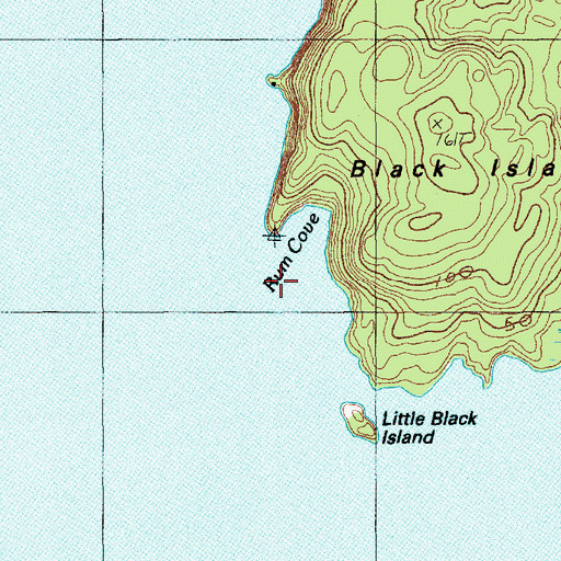 Topographic Map of Rum Cove, ME