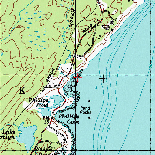 Topographic Map of Rush Swamp Brook, ME