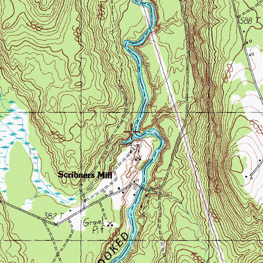 Topographic Map of Russell Brook, ME
