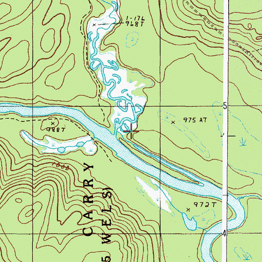 Topographic Map of Russell Stream, ME