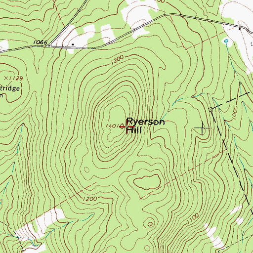 Topographic Map of Ryerson Hill, ME