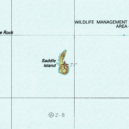 Topographic Map of Saddle Island, ME