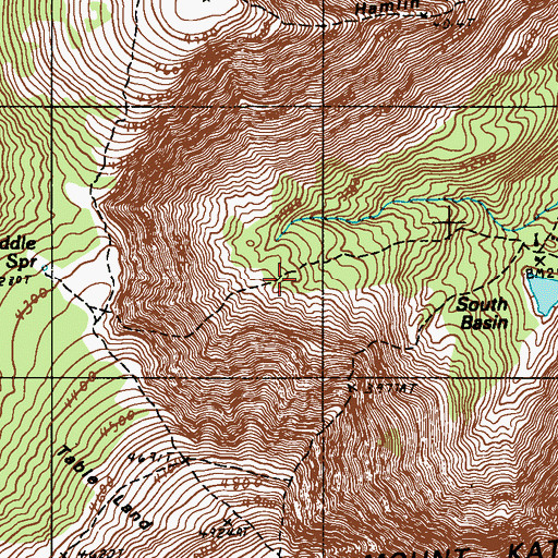 Topographic Map of Saddle Trail, ME