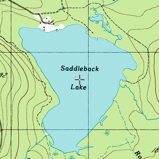 Topographic Map of Saddleback Lake, ME