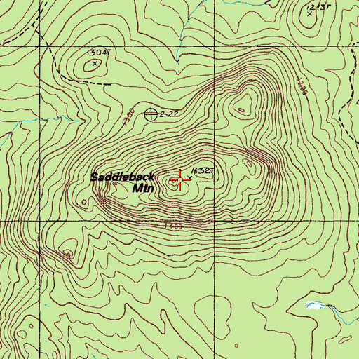 Topographic Map of Saddleback Mountain, ME
