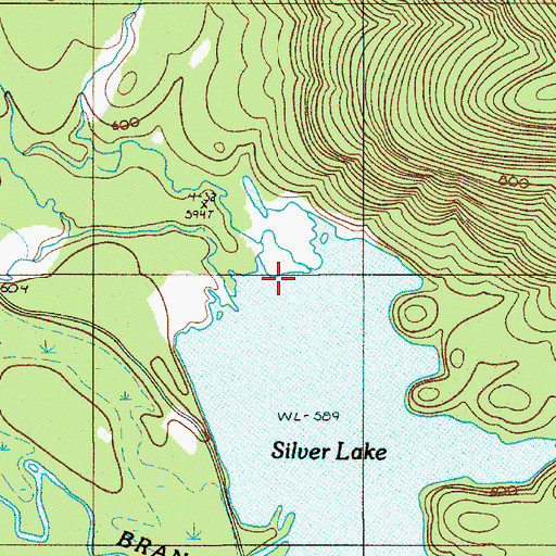 Topographic Map of Saddlerock Brook, ME